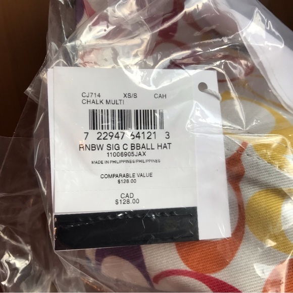 🌈 Coach Rainbow Signature Baseball Hat - Picture 4 of 5